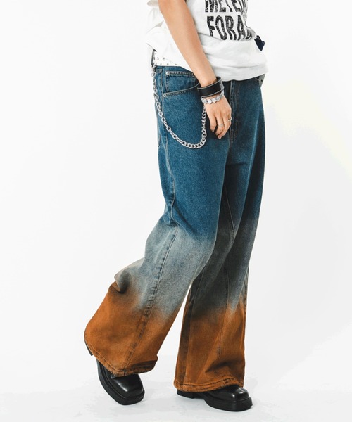 SHORT ROUND(ショートラウンド)の「SHORT ROUND/【26年春夏新作】ブリーチグラデーションデニムパンツ(デニムパンツ・メンズ・コバルトブルー・MEDIUM/LARGE)」の18枚目の写真