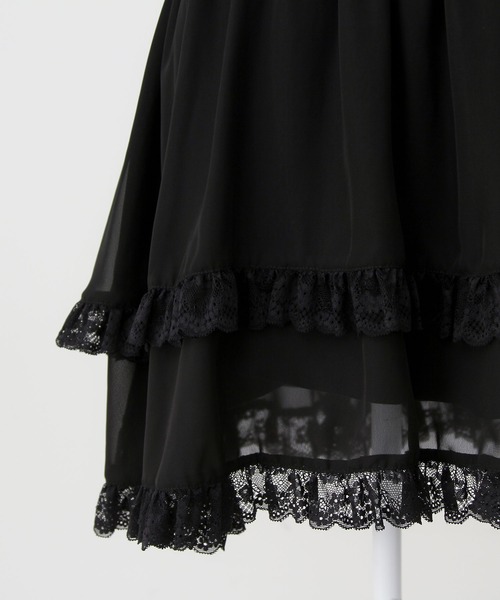 DearMyLove(ディアマイラブ)の「リボンオフショルフリルシフォンワンピース(ワンピース・レディース・ブラック/ホワイト・3L/LARGE/MEDIUM)」の17枚目の写真