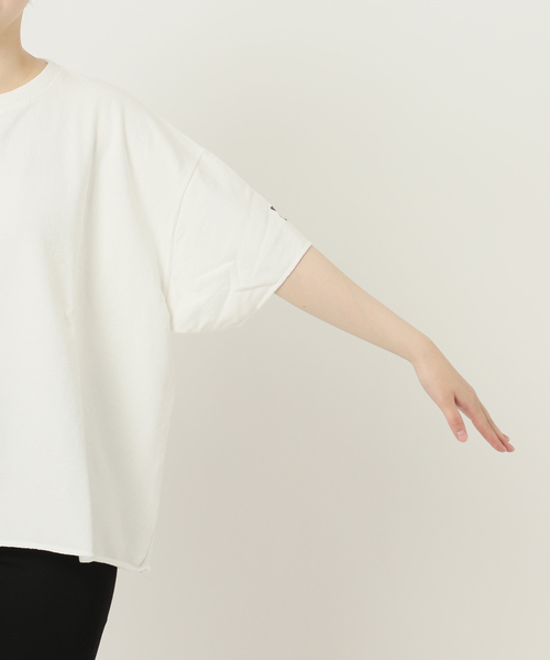 RIDING HIGH(ライディングハイ)の「別注【RIDING HIGH/ライディングハイ】インレーカットオフS/S TEE(Tシャツ/カットソー・レディース・ブラック系その他/パープル/ベージュ/ホワイト/ブルー・FREE)」の10枚目の写真