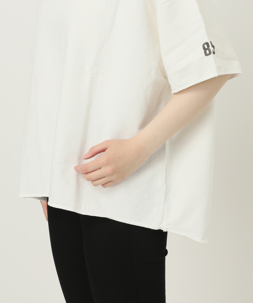 RIDING HIGH(ライディングハイ)の「別注【RIDING HIGH/ライディングハイ】インレーカットオフS/S TEE(Tシャツ/カットソー・レディース・ブラック系その他/パープル/ベージュ/ホワイト/ブルー・FREE)」の11枚目の写真