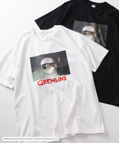 SlashDate（スラッシュデイト）の「【98】【GREMLINS/グレムリン】フォトプリント バックプリント クルーネックTシャツ/ワンポイント刺繍/ユニセックス/レディース/メンズ（Tシャツ/カットソー・メンズ・ホワイト系1/ブラック系3/ブラック系1/ブラック系2/ホワイト系3/ホワイト系2・L/M）」の4枚目の写真