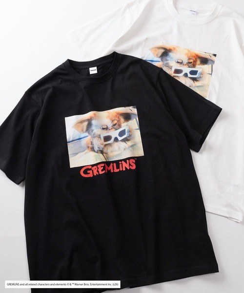 SlashDate（スラッシュデイト）の「【98】【GREMLINS/グレムリン】フォトプリント バックプリント クルーネックTシャツ/ワンポイント刺繍/ユニセックス/レディース/メンズ（Tシャツ/カットソー・メンズ・ホワイト系1/ブラック系3/ブラック系1/ブラック系2/ホワイト系3/ホワイト系2・L/M）」の6枚目の写真