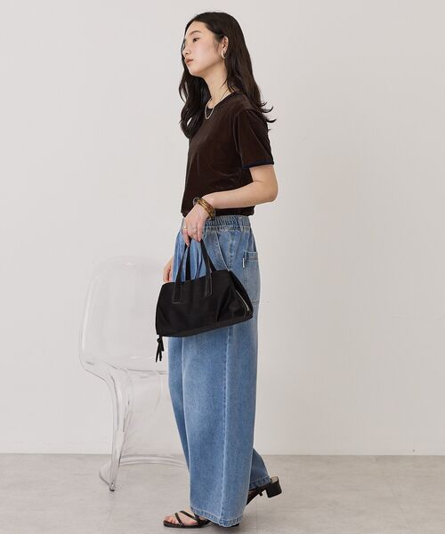 AMERICAN HOLIC(アメリカンホリック)の「シアーベロア配色プルオーバー(Tシャツ/カットソー・レディース・アイボリー/ネイビー/ブラウン・M/L)」の10枚目の写真