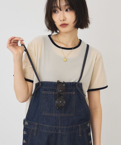 AMERICAN HOLIC(アメリカンホリック)の「シアーベロア配色プルオーバー(Tシャツ/カットソー・レディース・アイボリー/ネイビー/ブラウン・M/L)」の12枚目の写真