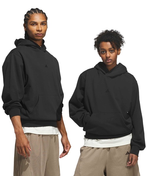 adidas(アディダス)の「adidas BASKETBALL FLEECE HOODIE / アディダス バスケットボール フリース フーディー(パーカー・メンズ・ブラック・S/M/L/XL)」の12枚目の写真