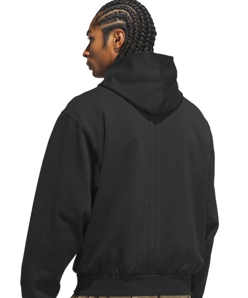 adidas(アディダス)の「adidas BASKETBALL FLEECE HOODIE / アディダス バスケットボール フリース フーディー(パーカー・メンズ・ブラック・S/M/L/XL)」の10枚目の写真