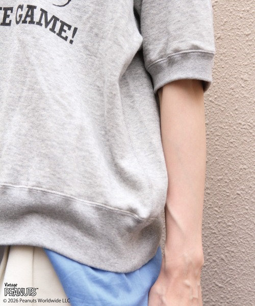 THE SHINZONE（ザ　シンゾーン）の「THE SHINZONE/シンゾーン　スヌーピー ハーフスリーブスウェット　PEANUTS HALF SLEEVE SWEATSHIRT　26MMSCU17（Tシャツ/カットソー・レディース・グレー/ライトブルー・FREE）」の9枚目の写真