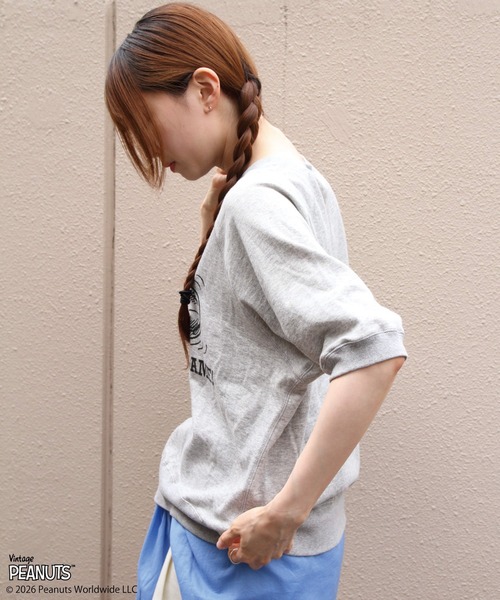 THE SHINZONE（ザ　シンゾーン）の「THE SHINZONE/シンゾーン　スヌーピー ハーフスリーブスウェット　PEANUTS HALF SLEEVE SWEATSHIRT　26MMSCU17（Tシャツ/カットソー・レディース・グレー/ライトブルー・FREE）」の11枚目の写真