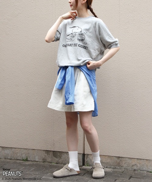 THE SHINZONE（ザ　シンゾーン）の「THE SHINZONE/シンゾーン　スヌーピー ハーフスリーブスウェット　PEANUTS HALF SLEEVE SWEATSHIRT　26MMSCU17（Tシャツ/カットソー・レディース・グレー/ライトブルー・FREE）」の13枚目の写真