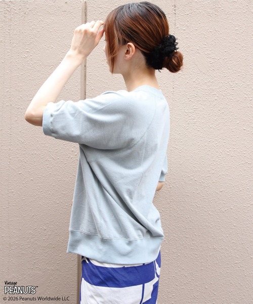 THE SHINZONE（ザ　シンゾーン）の「THE SHINZONE/シンゾーン　スヌーピー ハーフスリーブスウェット　PEANUTS HALF SLEEVE SWEATSHIRT　26MMSCU17（Tシャツ/カットソー・レディース・グレー/ライトブルー・FREE）」の3枚目の写真