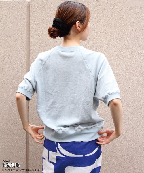 THE SHINZONE（ザ　シンゾーン）の「THE SHINZONE/シンゾーン　スヌーピー ハーフスリーブスウェット　PEANUTS HALF SLEEVE SWEATSHIRT　26MMSCU17（Tシャツ/カットソー・レディース・グレー/ライトブルー・FREE）」の4枚目の写真