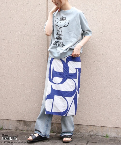 THE SHINZONE（ザ　シンゾーン）の「THE SHINZONE/シンゾーン　スヌーピー ハーフスリーブスウェット　PEANUTS HALF SLEEVE SWEATSHIRT　26MMSCU17（Tシャツ/カットソー・レディース・グレー/ライトブルー・FREE）」の5枚目の写真