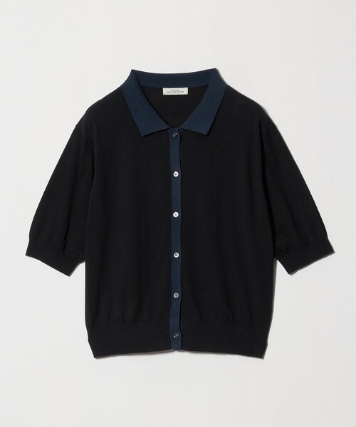 green label relaxing(グリーンレーベルリラクシング)の「ハイショク ポロニット(ニット/セーター・レディース・ナチュラル/ブラウン/ブラック・FREE)」の6枚目の写真