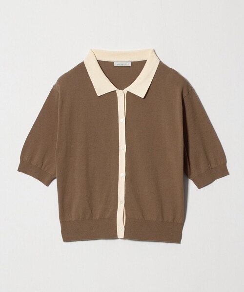 green label relaxing(グリーンレーベルリラクシング)の「ハイショク ポロニット(ニット/セーター・レディース・ナチュラル/ブラウン/ブラック・FREE)」の12枚目の写真