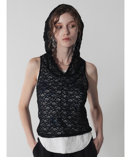 LACE HOODIE NS TOP（Tシャツ/カットソー）｜ELCHELE（エルチェレ）の
