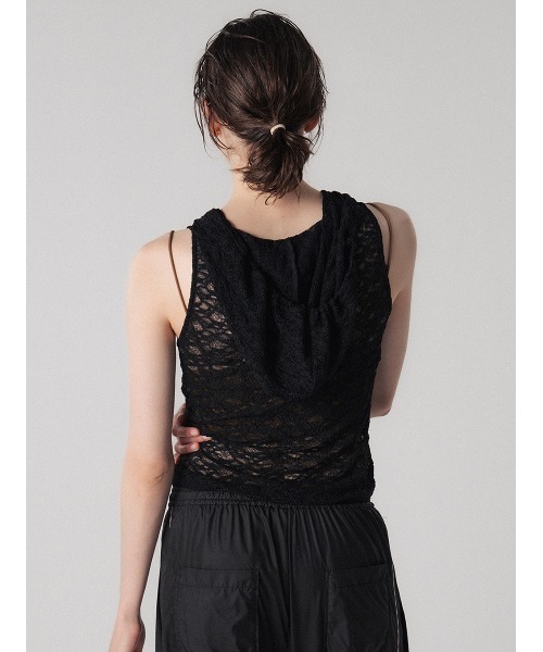 ELCHELE(エルチェレ)の「LACE HOODIE NS TOP(Tシャツ/カットソー・レディース・ブラック/ホワイト/オレンジ・FREE)」の14枚目の写真
