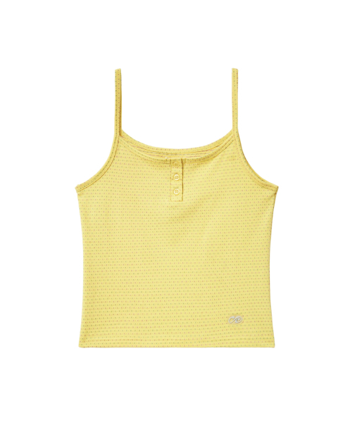 PARAKEET(パラキート)の「フラッター ヘンリースリーブレス (イエロー)(Tシャツ/カットソー・レディース・イエロー・OS)」の6枚目の写真
