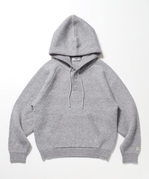 FFEIN(フェイン)の「【FFEIN(フェイン)】ナイロンブレンドクラシックヘンリーフードニット / フーディ ヘンリーネック ラグラン ニット ユニセックス(ニット/セーター・メンズ・オレンジ/チャコール/ブラウン/ライトグレー・SMALL/LARGE/MEDIUM)」の10枚目の写真