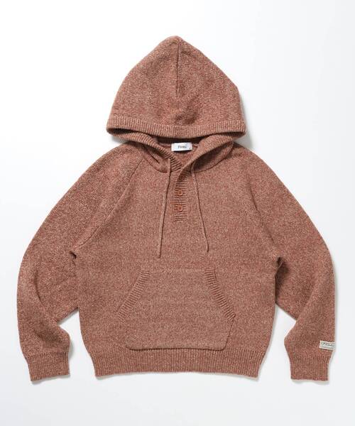 FFEIN(フェイン)の「【FFEIN(フェイン)】ナイロンブレンドクラシックヘンリーフードニット / フーディ ヘンリーネック ラグラン ニット ユニセックス(ニット/セーター・メンズ・オレンジ/チャコール/ブラウン/ライトグレー・SMALL/LARGE/MEDIUM)」の15枚目の写真