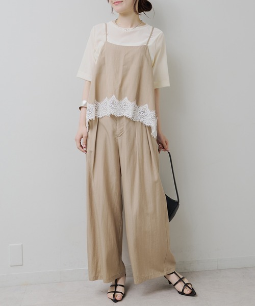 PUAL CE CIN(ピュアルセシン)の「シアーベロアハーフスリーブT(Tシャツ/カットソー・レディース・ネイビー/アイボリー/ベージュ・FREE)」の13枚目の写真