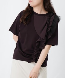 LUCA/LADY LUCK LUCA | LC/LLL コンパクトスムースアシメフリルデザインプルオーバー(Tシャツ/カットソー)