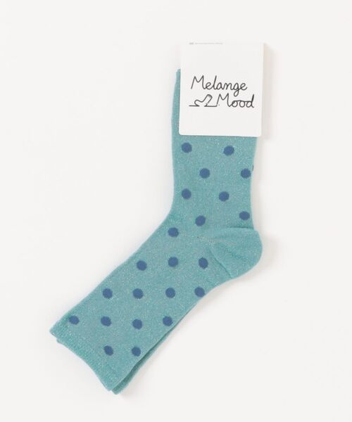 SPINNS(スピンズ)の「ドット柄ラメソックス/カラー/全5色(ソックス/靴下・レディース・ピンク/ブルー/ブラック/ホワイト/イエロー・ONESIZE)」の3枚目の写真
