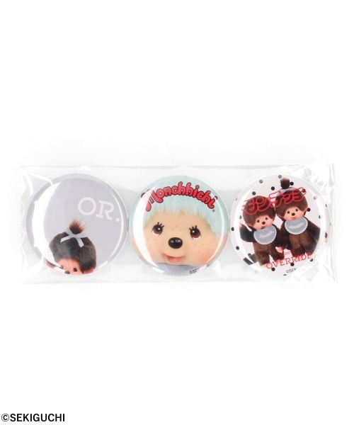 OVERRIDE(オーバーライド)の「OVERRIDE x Monchhichi BADGE 38mm / オーバーライド(バッジ・レディース・ブルー/ピンク/イエロー/ライトグリーン・SMALL)」の2枚目の写真