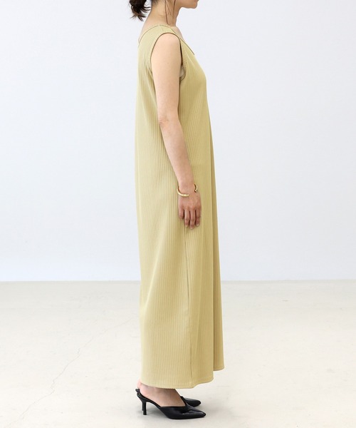 Aletta vita(アレッタビータ)の「T/Cランダムリブ2WAYタンクワンピース(ワンピース・レディース・モカ/ブラック・M/L/MP)」の5枚目の写真