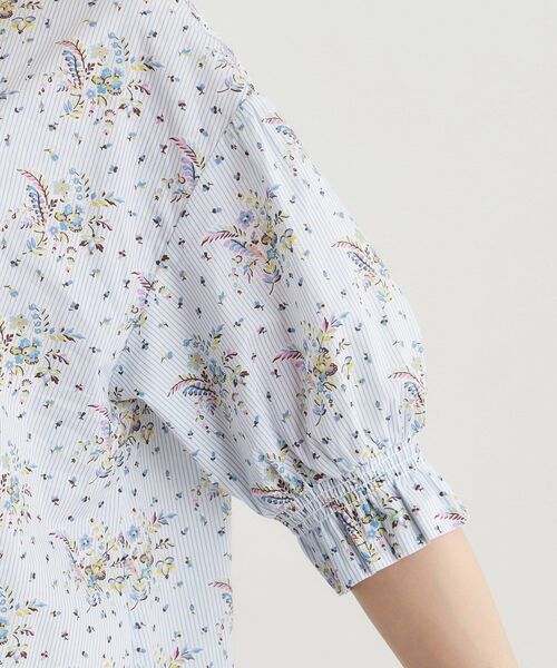 LAURA ASHLEY(ローラアシュレイ)の「【5分袖/コットン100%/洗える】サジェストン柄ブラウス(シャツ/ブラウス・レディース・ベージュ系/ブルー系5・40/38)」の15枚目の写真