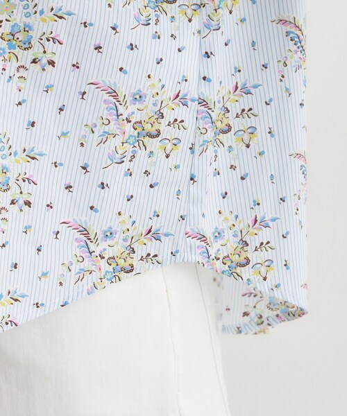 LAURA ASHLEY(ローラアシュレイ)の「【5分袖/コットン100%/洗える】サジェストン柄ブラウス(シャツ/ブラウス・レディース・ベージュ系/ブルー系5・40/38)」の16枚目の写真