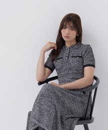 NATURAL BEAUTY BASIC | ツイーディーポロニットワンピース(ワンピース)