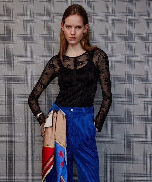 2026Autumn PRE-ORDER】Sleeve Slit Lace Top/スリーブスリットレース
