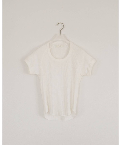 anuke(アンヌーク)の「anuke Vintage Rib Tops(Tシャツ/カットソー・レディース・ホワイト/ブラック・FREE)」の4枚目の写真