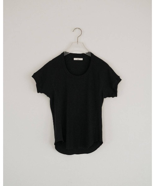 anuke(アンヌーク)の「anuke Vintage Rib Tops(Tシャツ/カットソー・レディース・ホワイト/ブラック・FREE)」の5枚目の写真