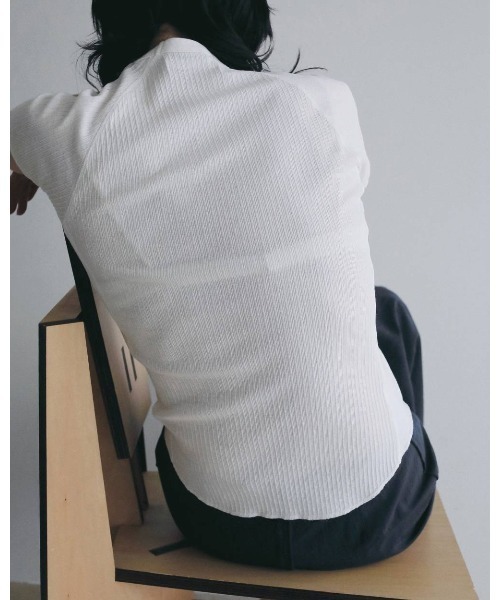 anuke(アンヌーク)の「anuke Vintage Rib Tops(Tシャツ/カットソー・レディース・ホワイト/ブラック・FREE)」の9枚目の写真