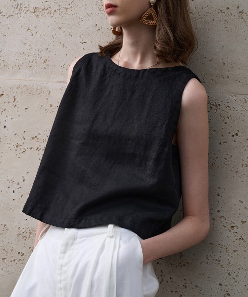 ONEP STAR(ワンピスター)の「2WAYノースリーブブラウス(シャツ/ブラウス・レディース・ブラック/ホワイト・LARGE/MEDIUM/X-LARGE)」の6枚目の写真