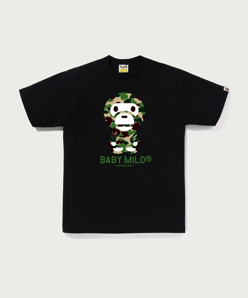 A BATHING APE(アベイシングエイプ)の「ABC CAMO BABY MILO TEE(Tシャツ/カットソー・メンズ・ホワイト×グリーン/ブラック×ピンク/ブラック×ブルー/ホワイト×ブルー/ホワイト×ピンク/ブラック×グリーン・XX-LARGE/XXX-LARGE/X-LARGE/SMALL/MEDIUM/LARGE)」の5枚目の写真