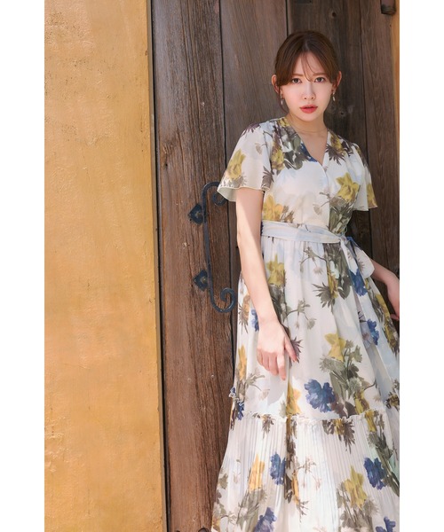 Her lip to(ハーリップトゥー)の「Lorette Floral Dress(ワンピース・レディース・イエロー系・S/M)」の1枚目の写真
