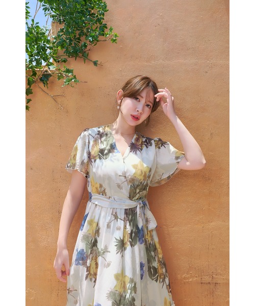 Her lip to(ハーリップトゥー)の「Lorette Floral Dress(ワンピース・レディース・イエロー系・S/M)」の2枚目の写真