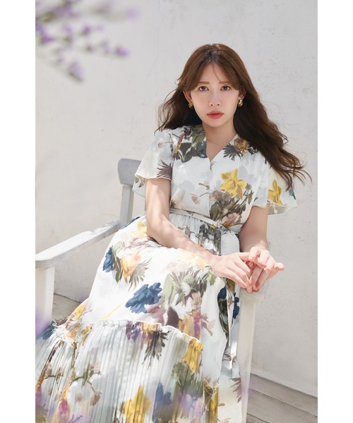 Her lip to(ハーリップトゥー)の「Lorette Floral Dress(ワンピース・レディース・イエロー系・S/M)」の4枚目の写真