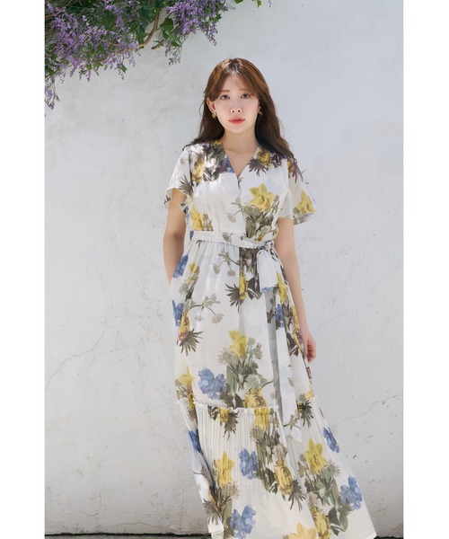 Her lip to(ハーリップトゥー)の「Lorette Floral Dress(ワンピース・レディース・イエロー系・S/M)」の5枚目の写真