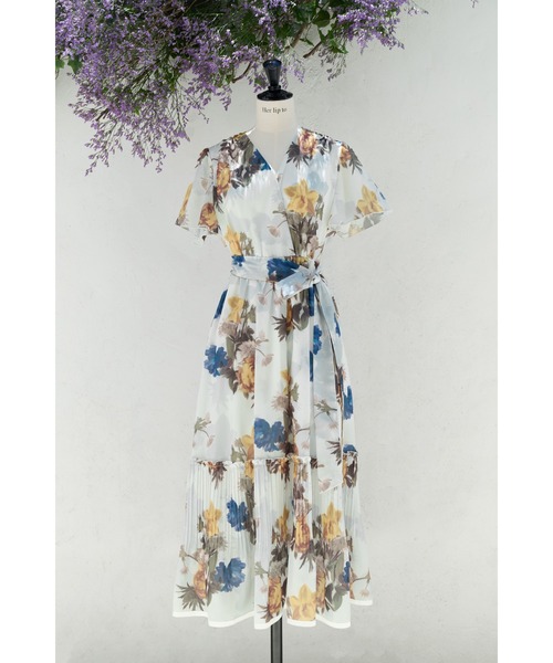 Her lip to(ハーリップトゥー)の「Lorette Floral Dress(ワンピース・レディース・イエロー系・S/M)」の6枚目の写真