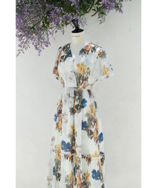 Her lip to(ハーリップトゥー)の「Lorette Floral Dress(ワンピース・レディース・イエロー系・S/M)」の9枚目の写真