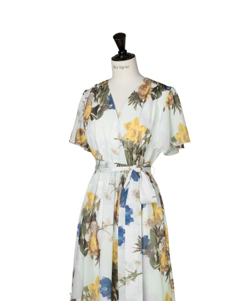 Her lip to(ハーリップトゥー)の「Lorette Floral Dress(ワンピース・レディース・イエロー系・S/M)」の15枚目の写真