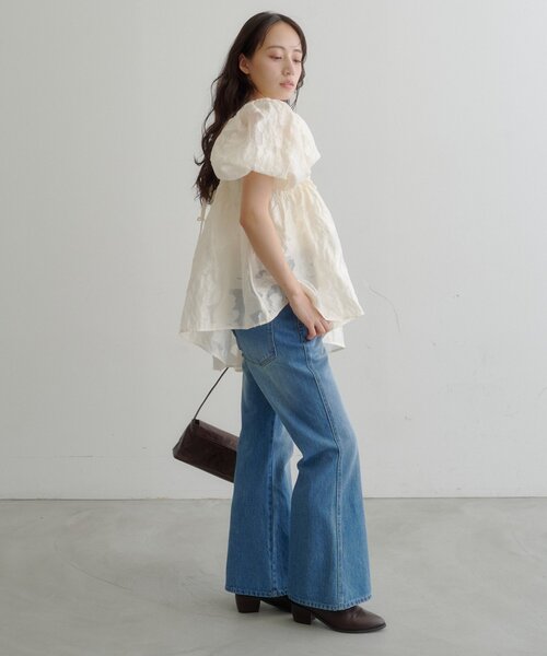 Kastane(カスタネ)の「【7.18(土)12:00発売】フリルサッシュブラウス(シャツ/ブラウス・レディース・ホワイト/ブラック/ブラック系その他/アイボリー・FREE)」の22枚目の写真