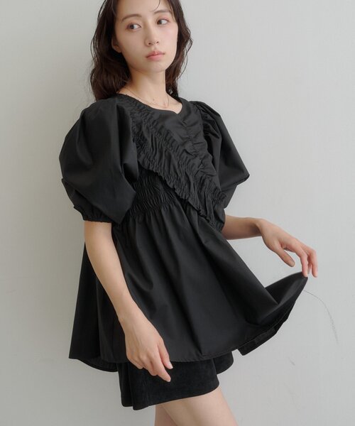 Kastane(カスタネ)の「【7.18(土)12:00発売】フリルサッシュブラウス(シャツ/ブラウス・レディース・ホワイト/ブラック/ブラック系その他/アイボリー・FREE)」の16枚目の写真