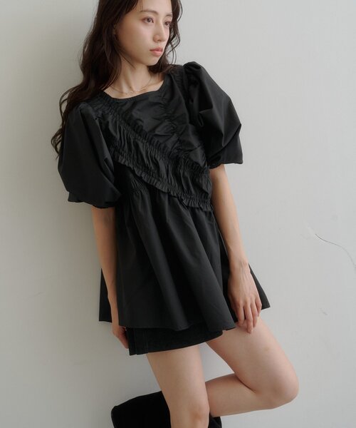 Kastane(カスタネ)の「【7.18(土)12:00発売】フリルサッシュブラウス(シャツ/ブラウス・レディース・ホワイト/ブラック/ブラック系その他/アイボリー・FREE)」の19枚目の写真