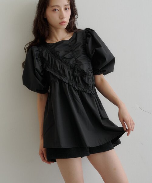 Kastane(カスタネ)の「【7.18(土)12:00発売】フリルサッシュブラウス(シャツ/ブラウス・レディース・ホワイト/ブラック/ブラック系その他/アイボリー・FREE)」の20枚目の写真