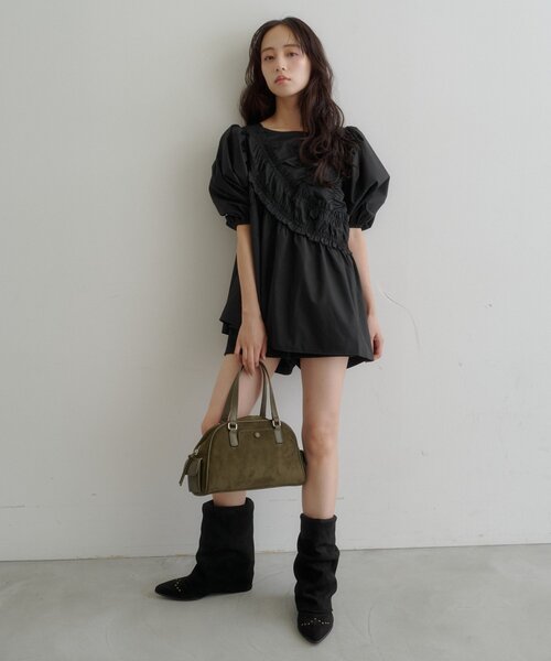 Kastane(カスタネ)の「【7.18(土)12:00発売】フリルサッシュブラウス(シャツ/ブラウス・レディース・ホワイト/ブラック/ブラック系その他/アイボリー・FREE)」の21枚目の写真