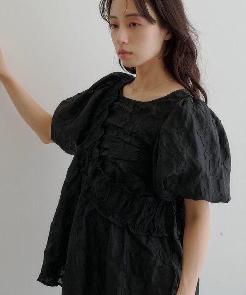 Kastane(カスタネ)の「【7.18(土)12:00発売】フリルサッシュブラウス(シャツ/ブラウス・レディース・ホワイト/ブラック/ブラック系その他/アイボリー・FREE)」の12枚目の写真